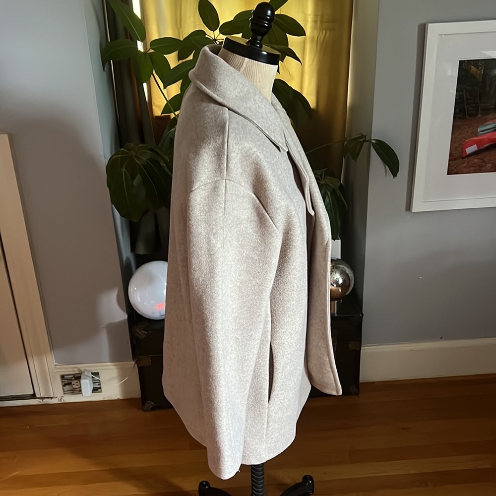 - Zara Basic Cream Open Jacket Size Large - image 4